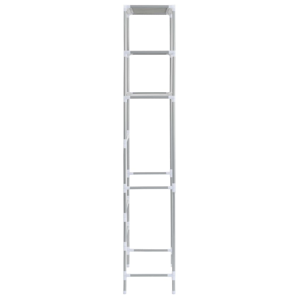 3-Tier Storage Rack over Toilet Silver 53x28x169 cm