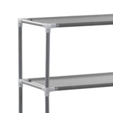 3-Tier Storage Rack over Toilet Silver 53x28x169 cm - Rear View