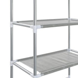 3-Tier Storage Rack over Toilet Silver 53x28x169 cm - Close-Up Angle