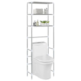 3-Tier Storage Rack over Toilet Silver 53x28x169 cm