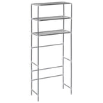 3-Tier Storage Rack over Laundry Machine Silver 69x28x169 cm