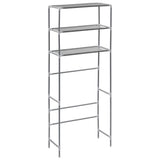 3-Tier Storage Rack over Laundry Machine Silver 69x28x169 cm - Front View
