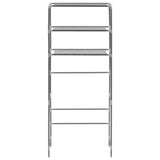 3-Tier Storage Rack over Laundry Machine Silver 69x28x169 cm - Side View