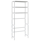 3-Tier Storage Rack over Laundry Machine Silver 69x28x169 cm - Top-Down View