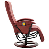 Massage Chair Wine Red Faux Leather