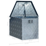 Aluminium Box 737/381x410x460 mm Silver - Low Angle