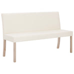 Bench 139.5 cm Cream Faux Leather