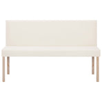 Bench 139.5 cm Cream Faux Leather