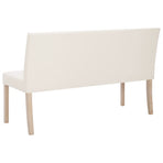 Bench 139.5 cm Cream Faux Leather