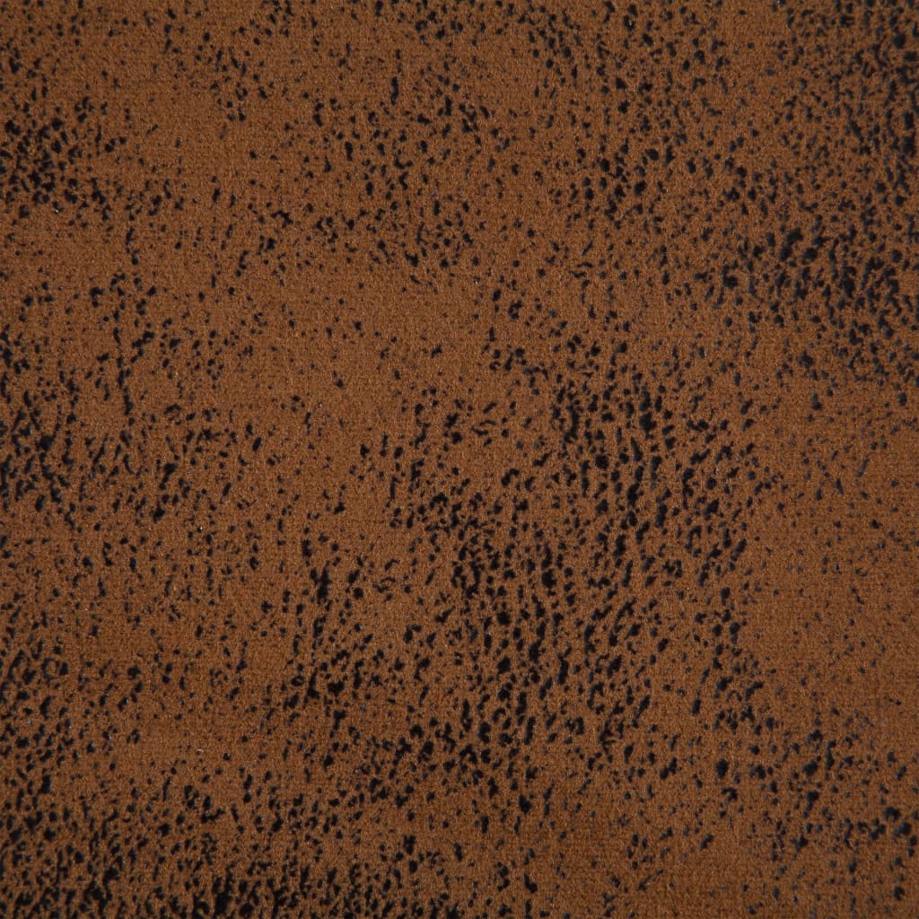 Bench 139.5 cm Brown Faux Suede Leather