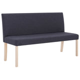 Bench 139.5 cm Dark Grey Polyester - Front View