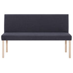 Bench 139.5 cm Dark Grey Polyester