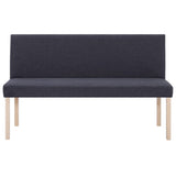 Bench 139.5 cm Dark Grey Polyester - Side View