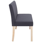 Bench 139.5 cm Dark Grey Polyester