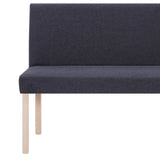 Bench 139.5 cm Dark Grey Polyester - Rear View