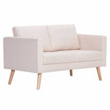 2-Seater Sofa Fabric Cream