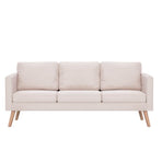 3-Seater Sofa Fabric Cream