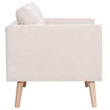 3-Seater Sofa Fabric Cream