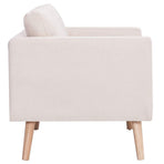 3-Seater Sofa Fabric Cream