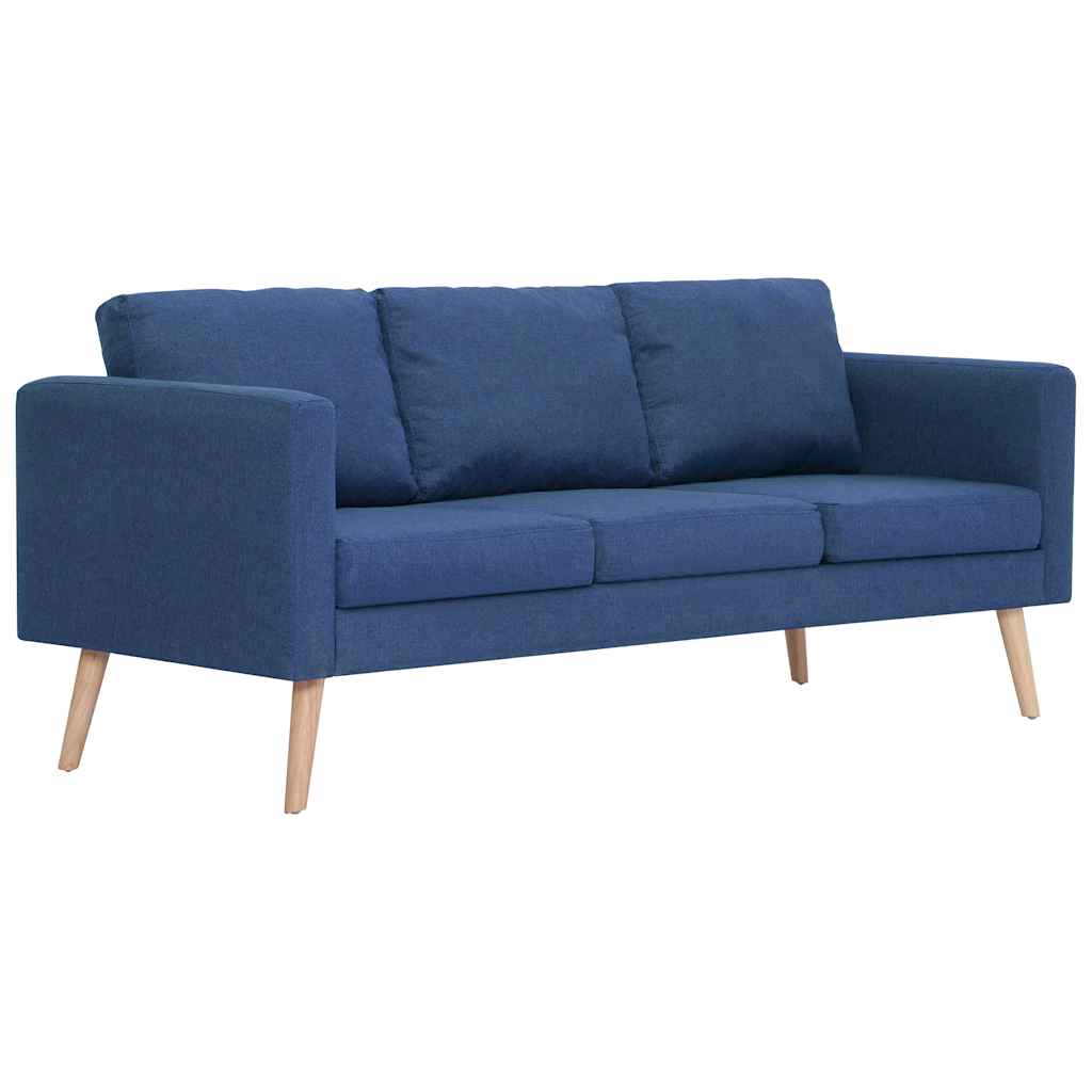 3-Seater Sofa Fabric Blue