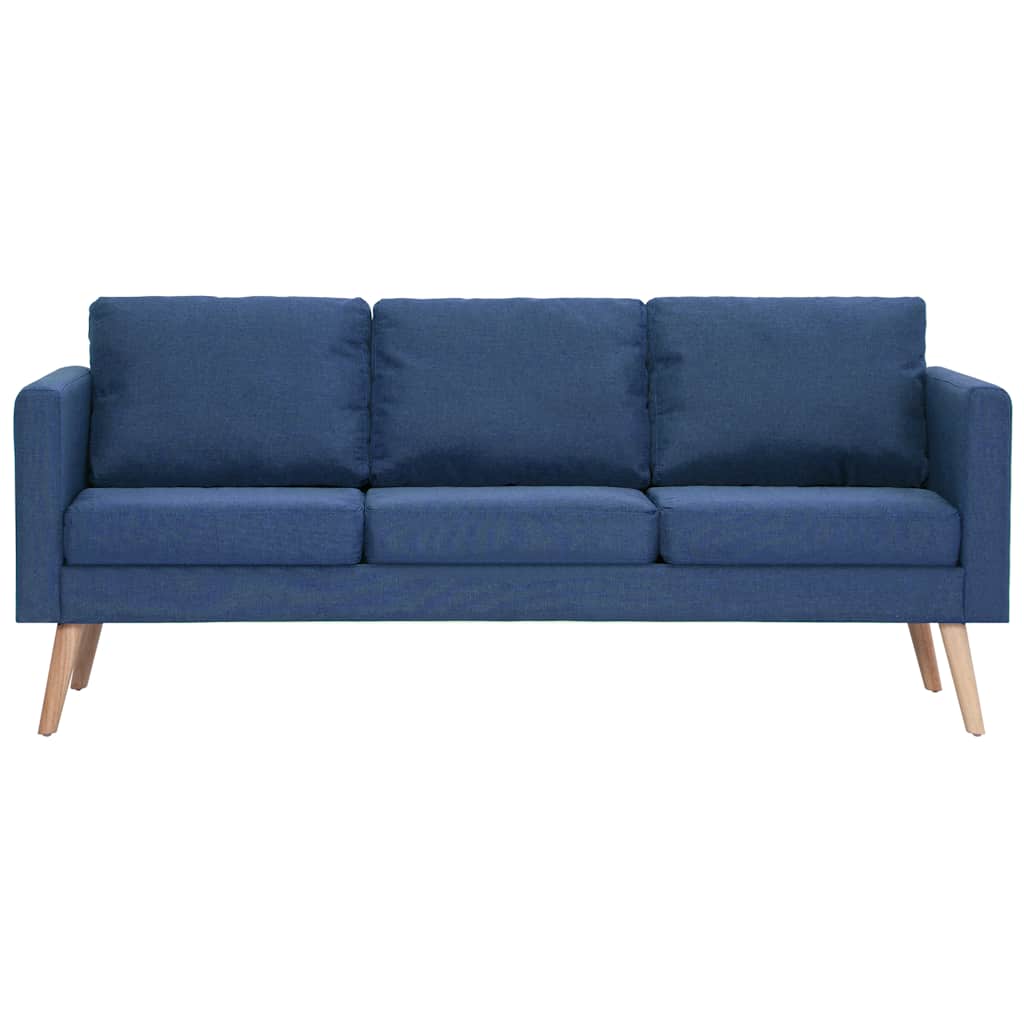3-Seater Sofa Fabric Blue