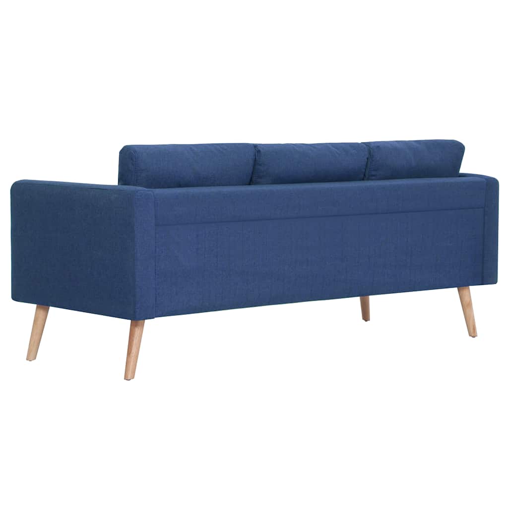 3-Seater Sofa Fabric Blue