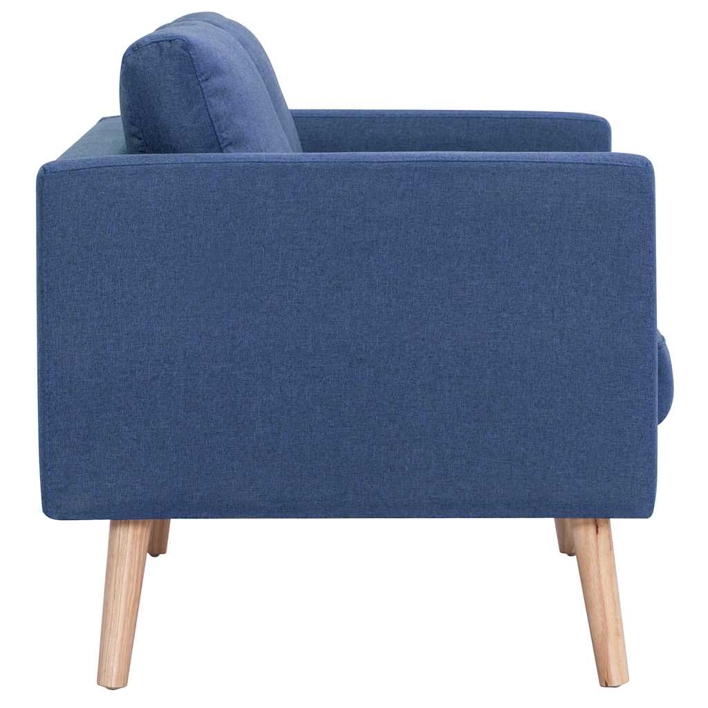 3-Seater Sofa Fabric Blue