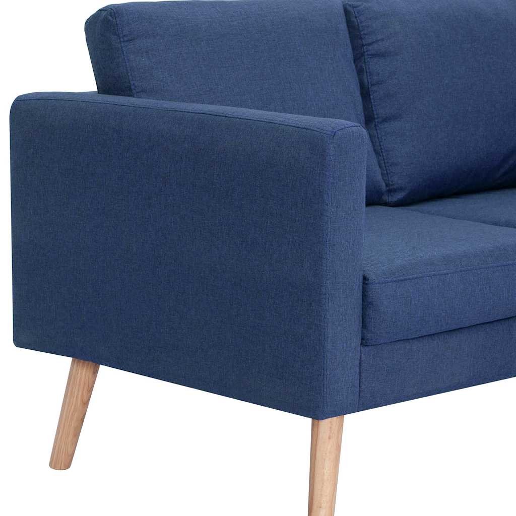 3-Seater Sofa Fabric Blue