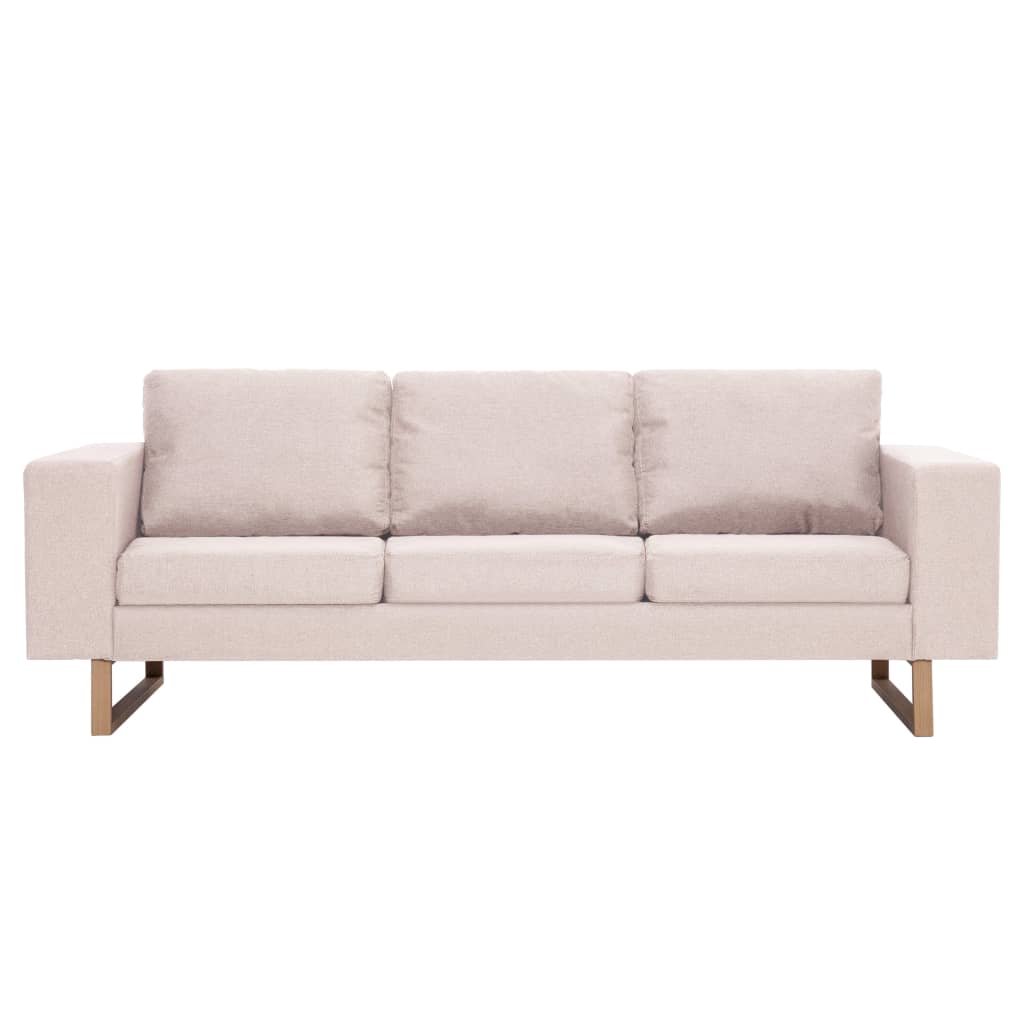 3-Seater Sofa Fabric Cream