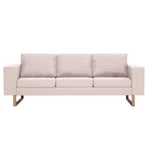 3-Seater Sofa Fabric Cream
