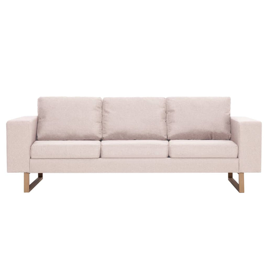 3-Seater Sofa Fabric Cream
