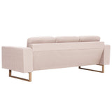 3-Seater Sofa Fabric Cream - Top-Down View