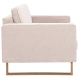 3-Seater Sofa Fabric Cream - 45-Degree Angle