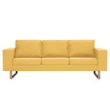 3-Seater Sofa Fabric Yellow