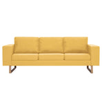3-Seater Sofa Fabric Yellow