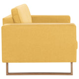 3-Seater Sofa Fabric Yellow