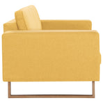 3-Seater Sofa Fabric Yellow