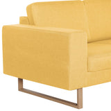 3-Seater Sofa Fabric Yellow