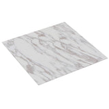 Self-adhesive PVC Flooring Planks 5.11 m? White Marble - Front View