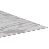 Self-adhesive PVC Flooring Planks 5.11 m? White Marble - Top-Down View