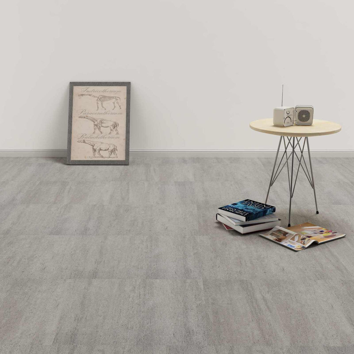 Flooring Planks 5.11 m² 55 pcs PVC Dark Grey Melange