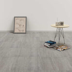 Flooring Planks Dark Grey Melange 5.11 m² 55 pcs PVC