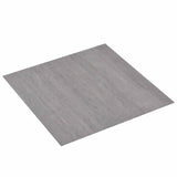 Flooring Planks 5.11 m² 55 pcs PVC Dark Grey Melange - Front View