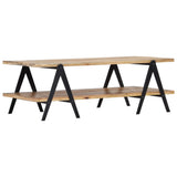 Coffee Table 115x60x40 cm Solid Mango Wood - Front View