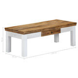 Coffee Table 110x50x40 cm Solid Mango Wood - Low Angle