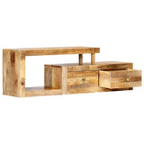 TV Cabinet 120x30x40 cm Solid Mango Wood - Side View