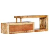 TV Cabinet 120x30x40 cm Solid Mango Wood - 45-Degree Angle