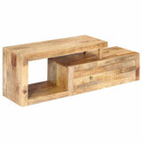 TV Cabinet 120x30x40 cm Solid Mango Wood - Rear View