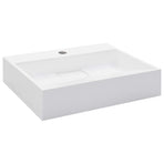 Wash Basin 50x38x13 cm Mineral Cast/Marble Cast White