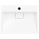 Wash Basin 50x38x13 cm Mineral Cast/Marble Cast White - Top-Down View
